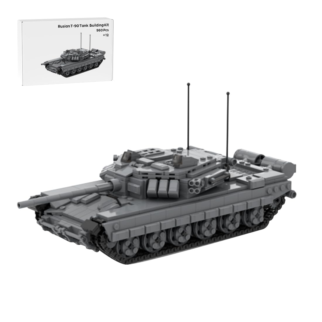 Amazon.com: GoAssemb Rusian T-90 Tank Building Blocks Set, 1/35